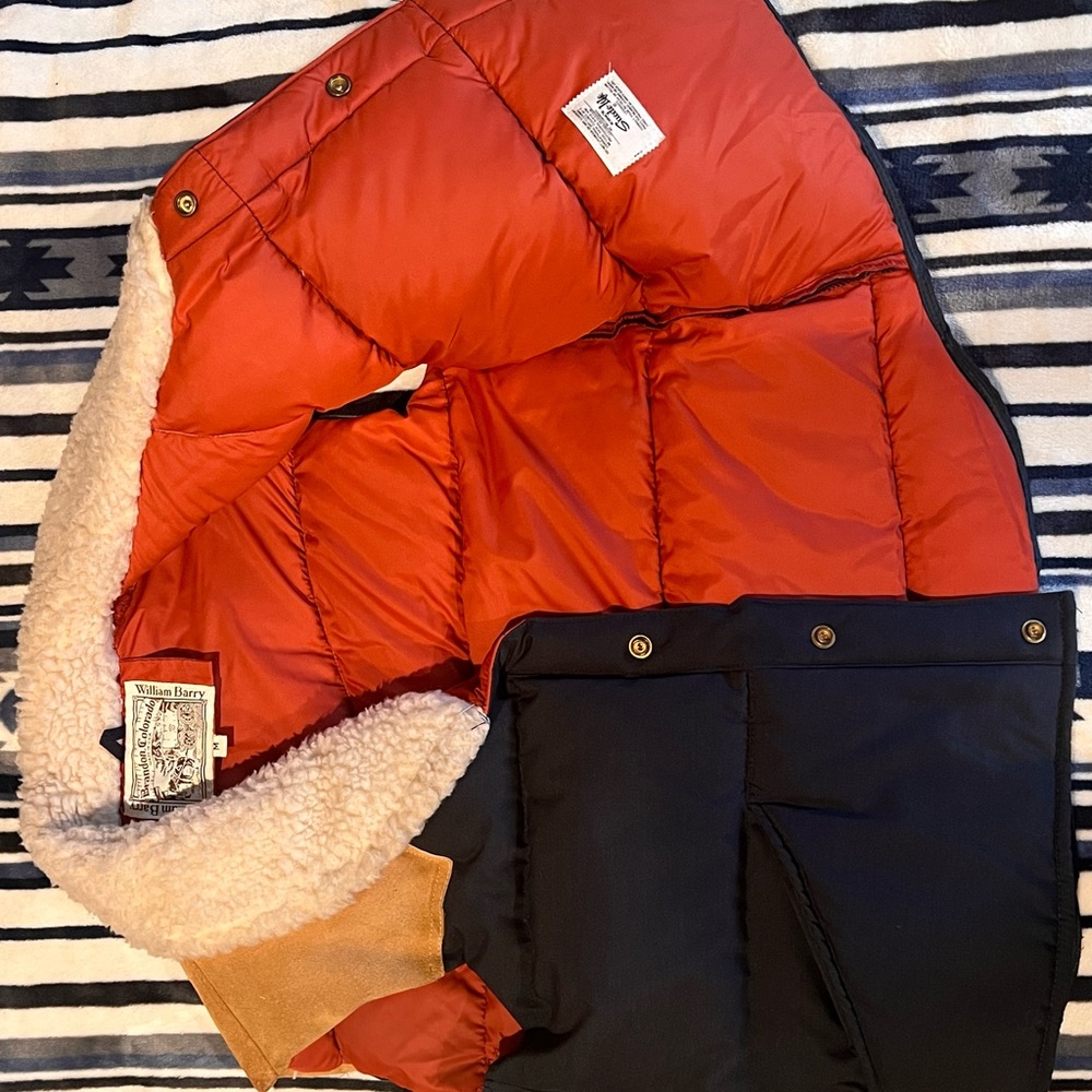 Vintage Brandon Colorado Puffer Vest with Sherpa Collar.